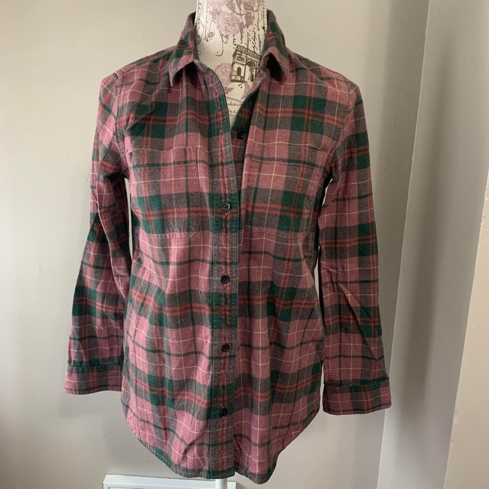 Madewell Flannel Cotton Button Down Shirt Size Small
